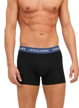 Cuecas Jack & Jones Deu Pack 3 Preto