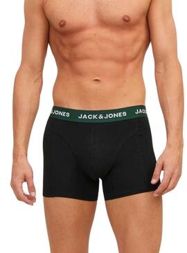 Cuecas Jack & Jones Deu Pack 3 Preto