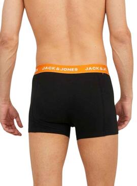 Cuecas Jack & Jones Deu Pack 3 Preto