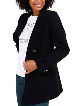 Blazer Naf Naf Militar Preto para Mulher