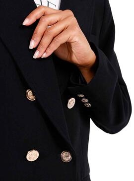 Blazer Naf Naf Militar Preto para Mulher