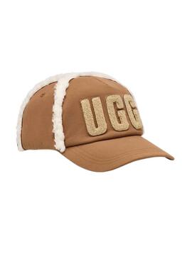 Gorro UGG ligado Fleece Camel para Mulher