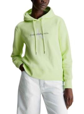 Sweat Calvin Klein Jumpsuitlogotipo Reg Verde Homem