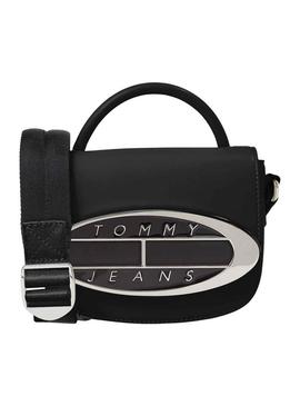 Bolsa Tommy Jeans Origem Crossover Preto Mulher