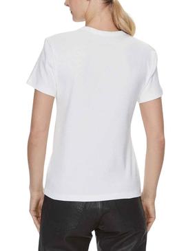 T-Shirt Calvin Klein Tecido Label Branco Mulher