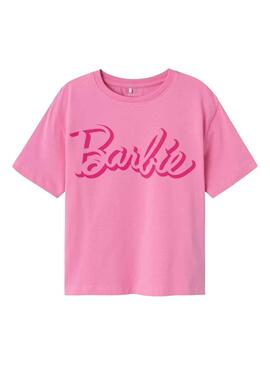 T-Shirt Name It Dalina Barbie Rosa para Menina