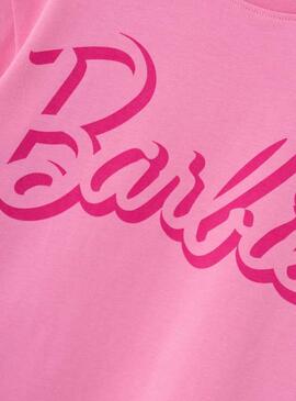 T-Shirt Name It Dalina Barbie Rosa para Menina