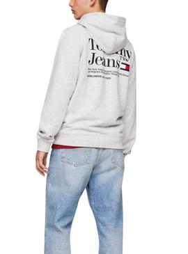 Sweat Tommy Jeans Registro Modern Cinza Homem