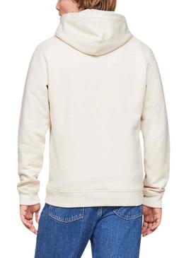 Sweat Tommy Jeans Registro Bold Beige Homem