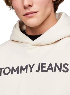 Sweat Tommy Jeans Registro Bold Beige Homem