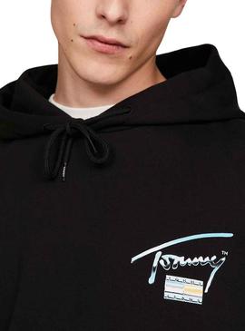 Sweat Tommy Jeans Reg Metálico Preto Homem