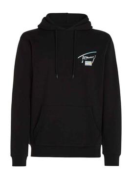 Sweat Tommy Jeans Reg Metálico Preto Homem