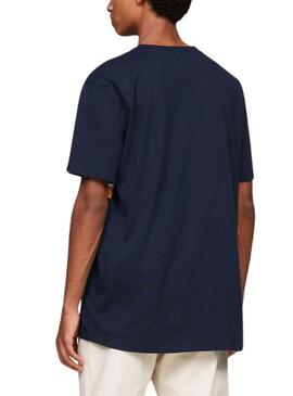 T-Shirt Tommy Jeans Registro Cut Azul Marinho para Homem