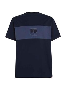 T-Shirt Tommy Jeans Registro Tonal Azul Marinho Homem