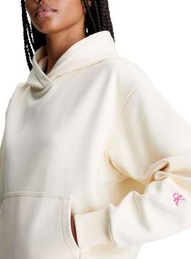 Sweat Calvin Klein Back Bold Jumpsuitlogotipo Beige