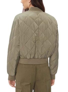 Bomber Calvin Klein Jeans Quilted Verde para Mulher