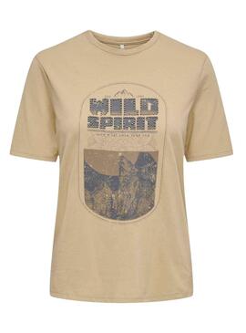 T-Shirt Only Lucy Beige para Mulher
