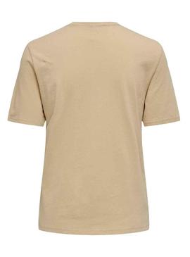 T-Shirt Only Lucy Beige para Mulher