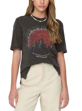 T-Shirt Only Lucy Preto para Mulher