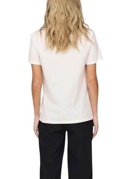 T-Shirt Only Maria Branco para Mulher