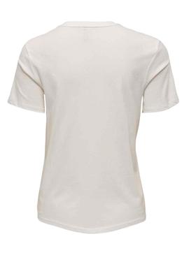 T-Shirt Only Maria Branco para Mulher