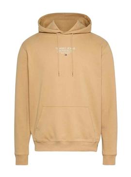 Sweat Tommy Jeans Graphic Beige Homem