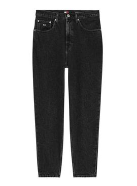 Calças Tommy Jeans Mom Slim Preto para Mulher