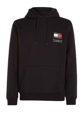 Sweat Tommy Jeans Essential Flag Hood Preto