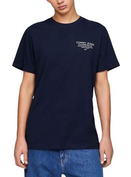 T-Shirt Tommy Jeans Graphic Slim Azul Marinho Homem