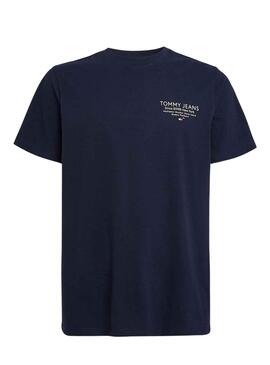 T-Shirt Tommy Jeans Graphic Slim Azul Marinho Homem