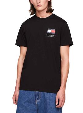 T-Shirt Tommy Jeans Essential Flag Slim Branco