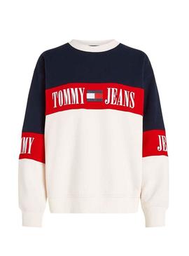 Sweat Tommy Jeans Archive Colorblock para Mulher