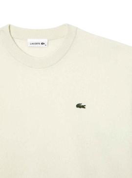 Camisola Lacoste Tricot De Lana Beige para Mulher