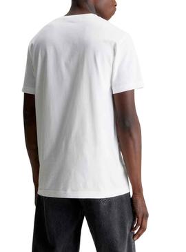 T-Shirt Calvin Klein Jeans Embro Badge Branco