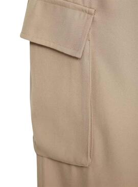 Pantalon Vila Winnie Senhora Beige para Mulher