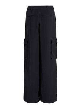 Pantalon Vila Winnie Cargo Preto para Mulher