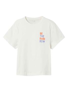 T-Shirt Name It Tupsi Branco para Menina