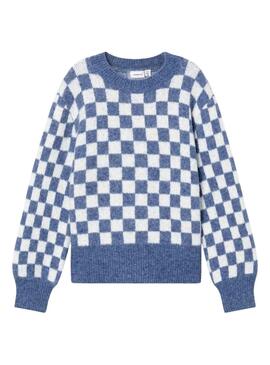 Camisola Name It Savianne Azul y Branco para Menina