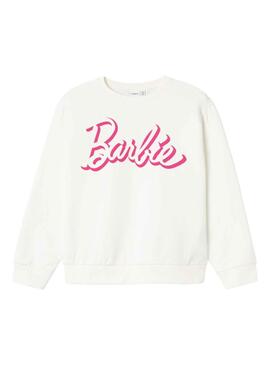 Sweat Name It Barbie Branco para Menina