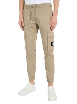 Pantalon Calvin Klein Cargo Beige para Homem