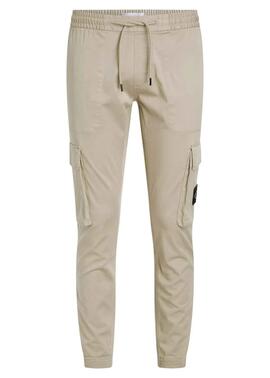Pantalon Calvin Klein Cargo Beige para Homem