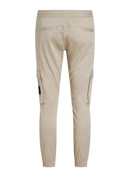 Pantalon Calvin Klein Cargo Beige para Homem