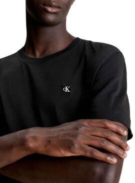 T-Shirt Calvin Klein Embro Badge Basic Preto