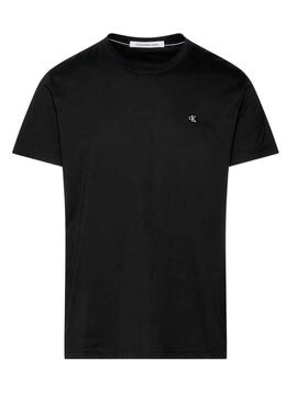 T-Shirt Calvin Klein Embro Badge Basic Preto