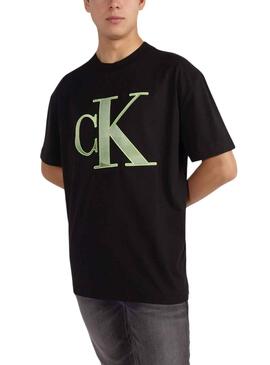 T-Shirt Calvin Klein perfurado Jumpsuitlogotipo Preto