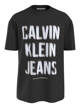 T-Shirt Calvin Klein Illusion Preto para Homem