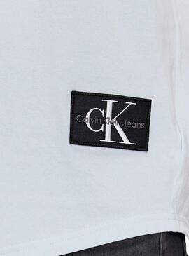 T-Shirt Calvin Klein Turn Up Azul para Homem