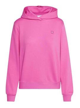 Sweat Calvin Klein Embro Badge Rosa para Mulher