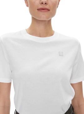 T-Shirt Calvin Klein Embro Branco para Mulher