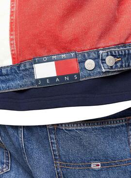 Casaca Denim Tommy Jeans Flag para Homem